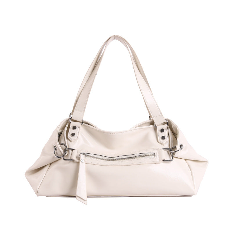 New Simple Pu Tote Bag Hot Girl Trendy Versatile Design Everyday Joker Commuter Bag