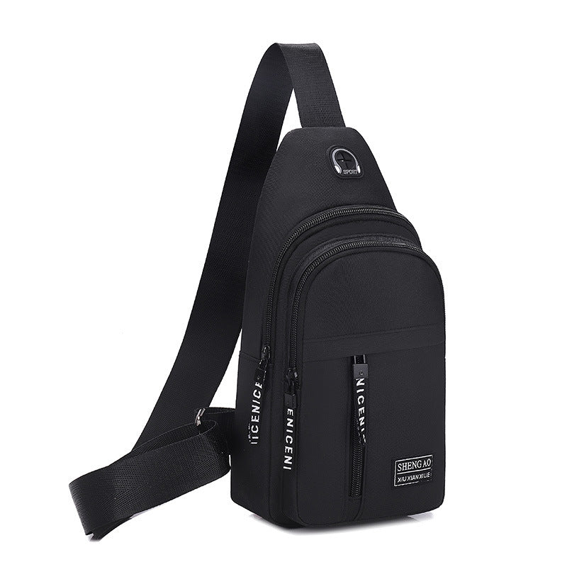 Stylish Men's Crossbody Bag with USB Charging Port, Fashionable Streetwear Design for Daily Use