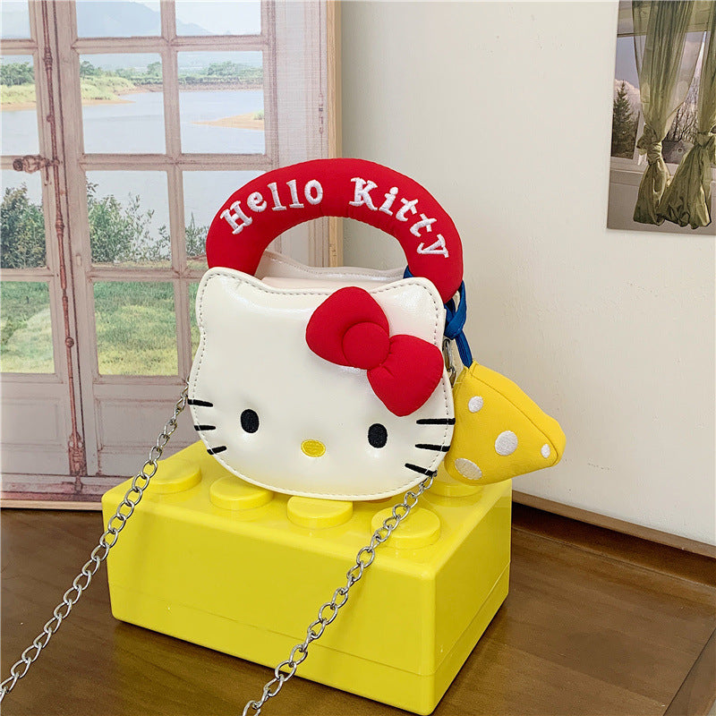 KT Mini Crossbody Bag New Cute Cartoon Design Daily Commuter Chain Bag