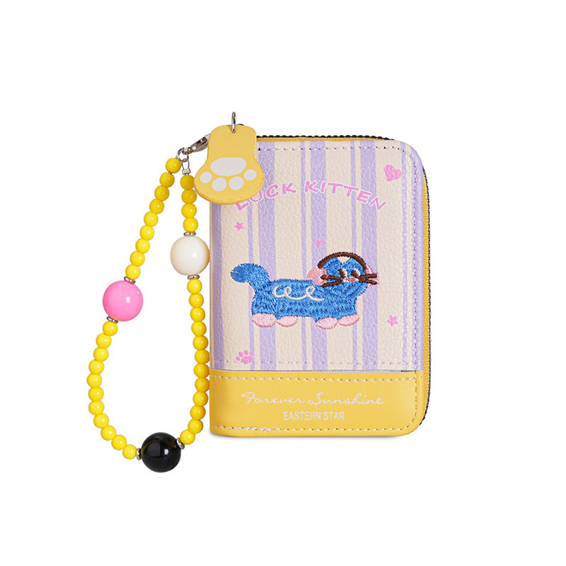 Wallet Ladies New Cute Sausage Dog Beaded Expanding Card Holder One Dopamine Good-looking Small Coin Purse
