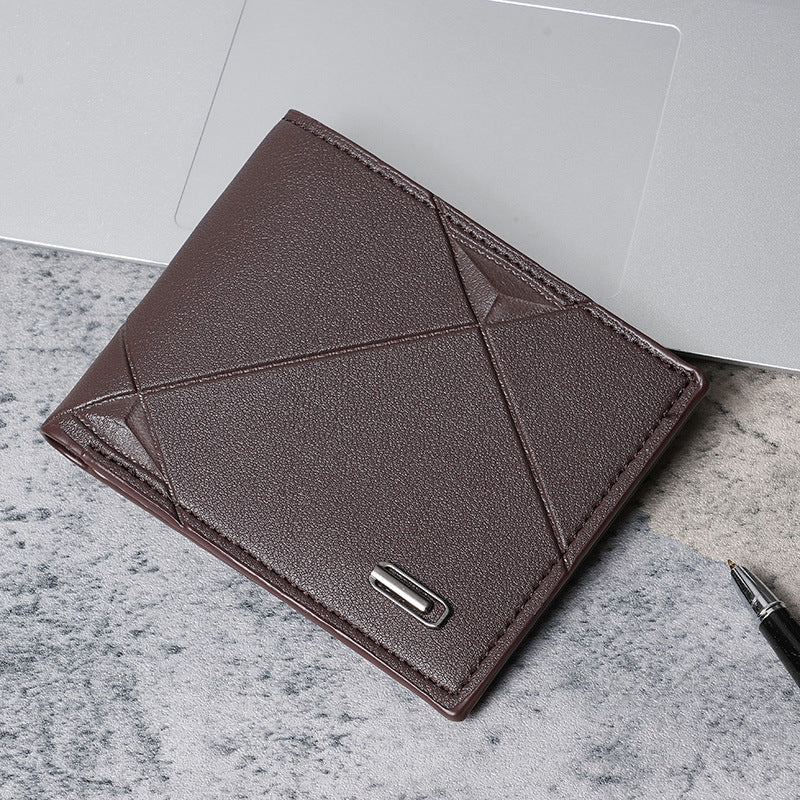 New Men's Wallet Short Multiple Card Slots Fashion Leisure Wallet Thin
