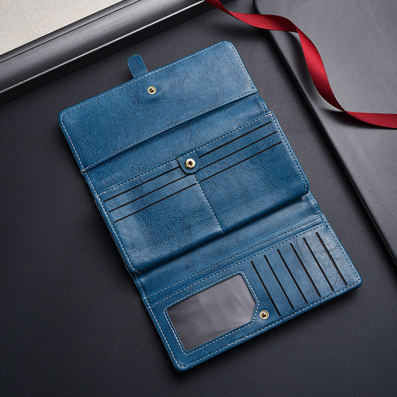 Good-looking Fashion Wallet Long Large-Capacity Wallet Ladies New Japanese and Korean Style Zipper Multifunctional Clutch