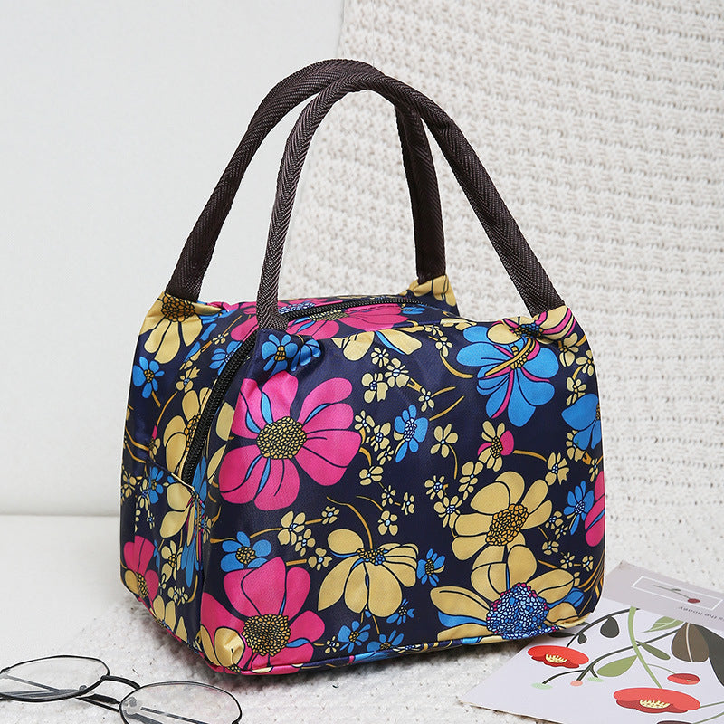 Stylish Waterproof Nylon Handbag with Floral Print for Women - Perfect for Daily Use and Travel