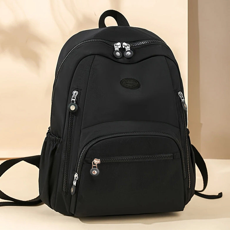 Simple Large Capacity Schoolbag Men's Lightweight Leisure Travel Multi-Pocket Backpack