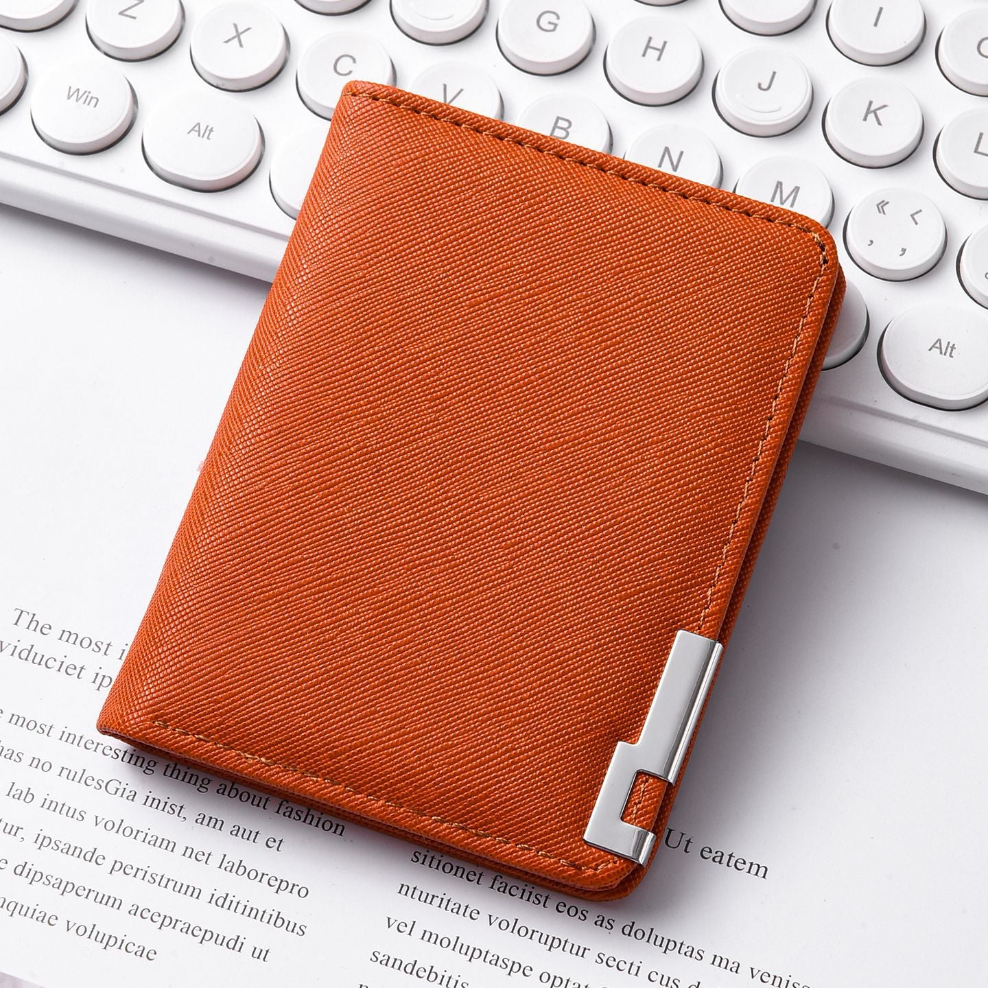 Wallet Men's Short Wallet Iron Edge Cross Pattern Men's Multiple Card Slots Wallet Card Holder Wallet Men's High Sense