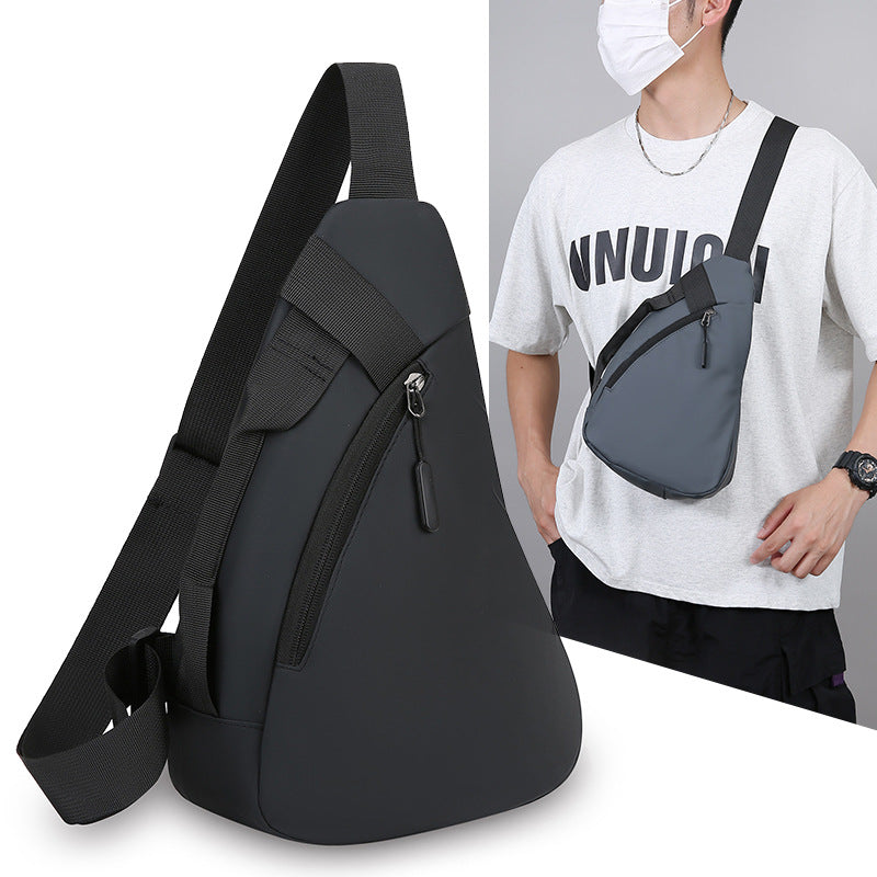 Casual Men's Chest Bag Large Capacity PU Leather Film High Quality Crossbody Bag Portable Shoulder Bag for Going out