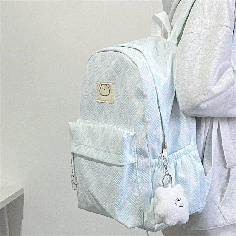 Girl Heart Cute Bear Backpack Korean Style College High School Junior High School Student Large Capacity Schoolbag Computer Casual Backpack
