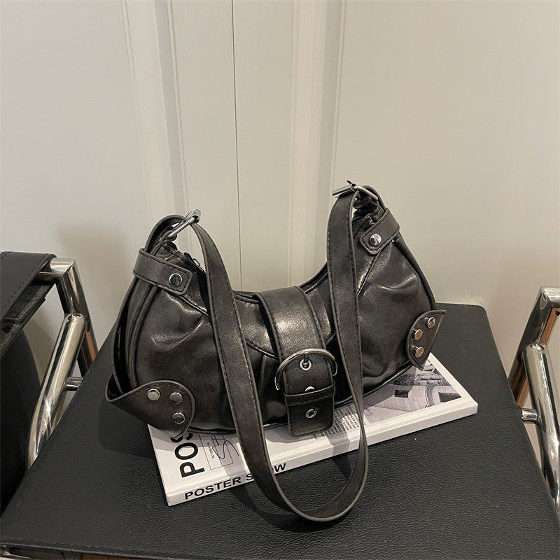 Fashion Pu Shoulder Bag Women's Retaining Ring Design Daily Commuter Crossbody Small Tote Bag