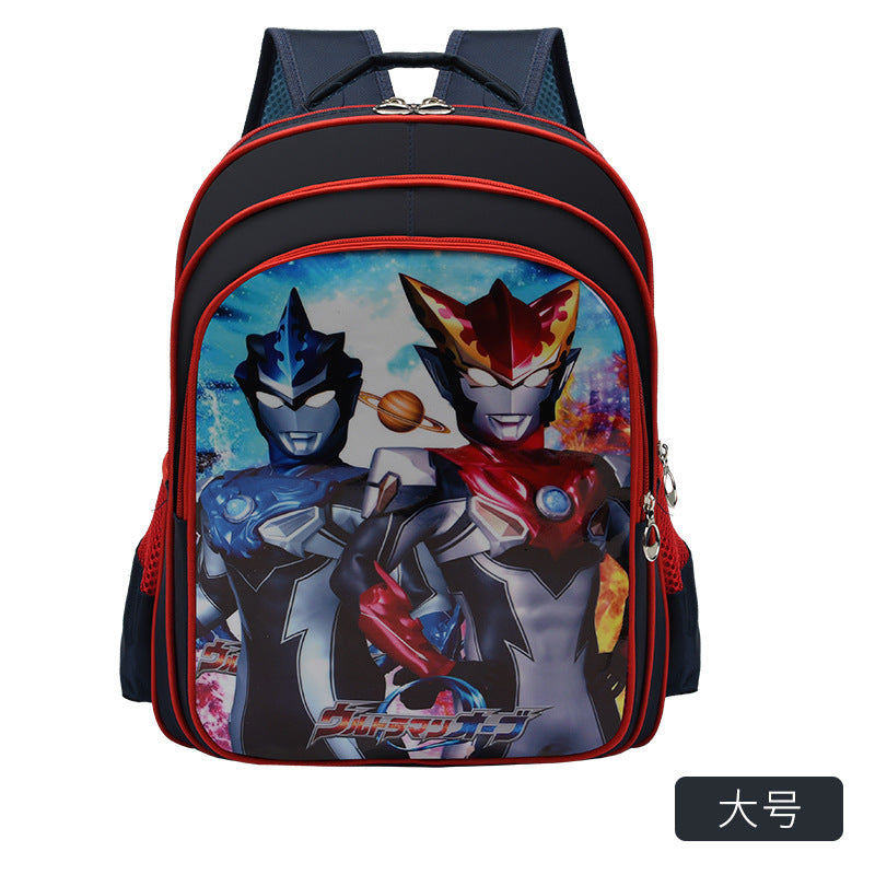 Cartoon Hero Children's Schoolbag Student Backpack Burden Alleviation Waterproof Wear-Resistant Spider-Man Ultraman