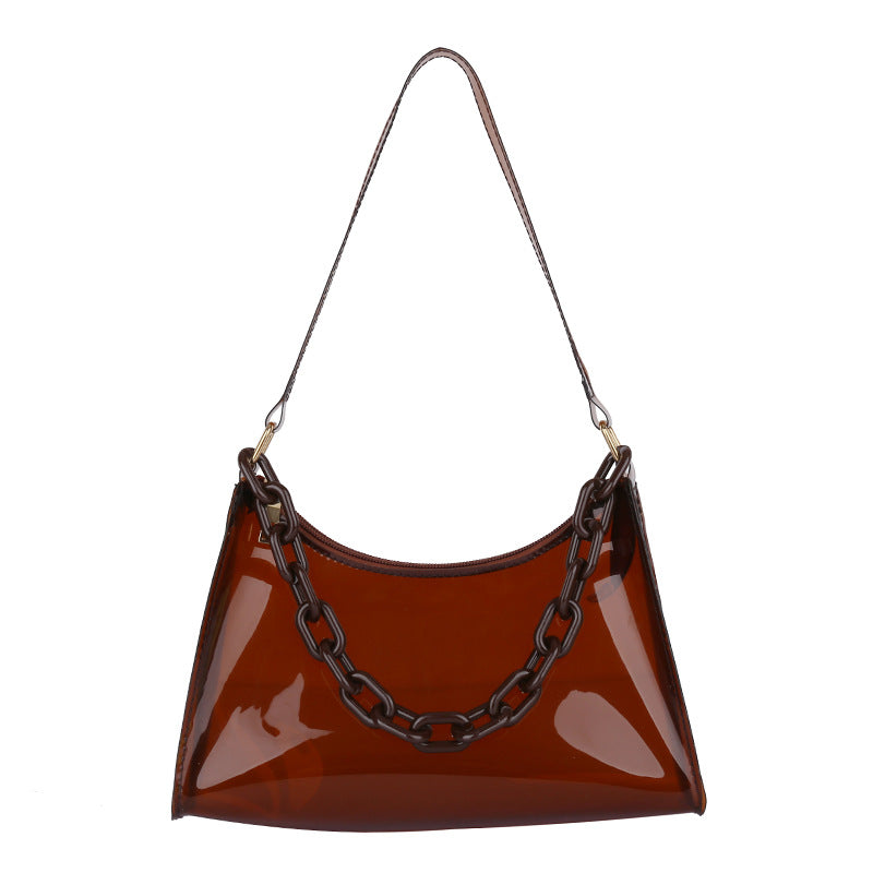 Summer New Transparent PVC Women's Bag Fashion Underarm Cute Daily Shoulder Bag