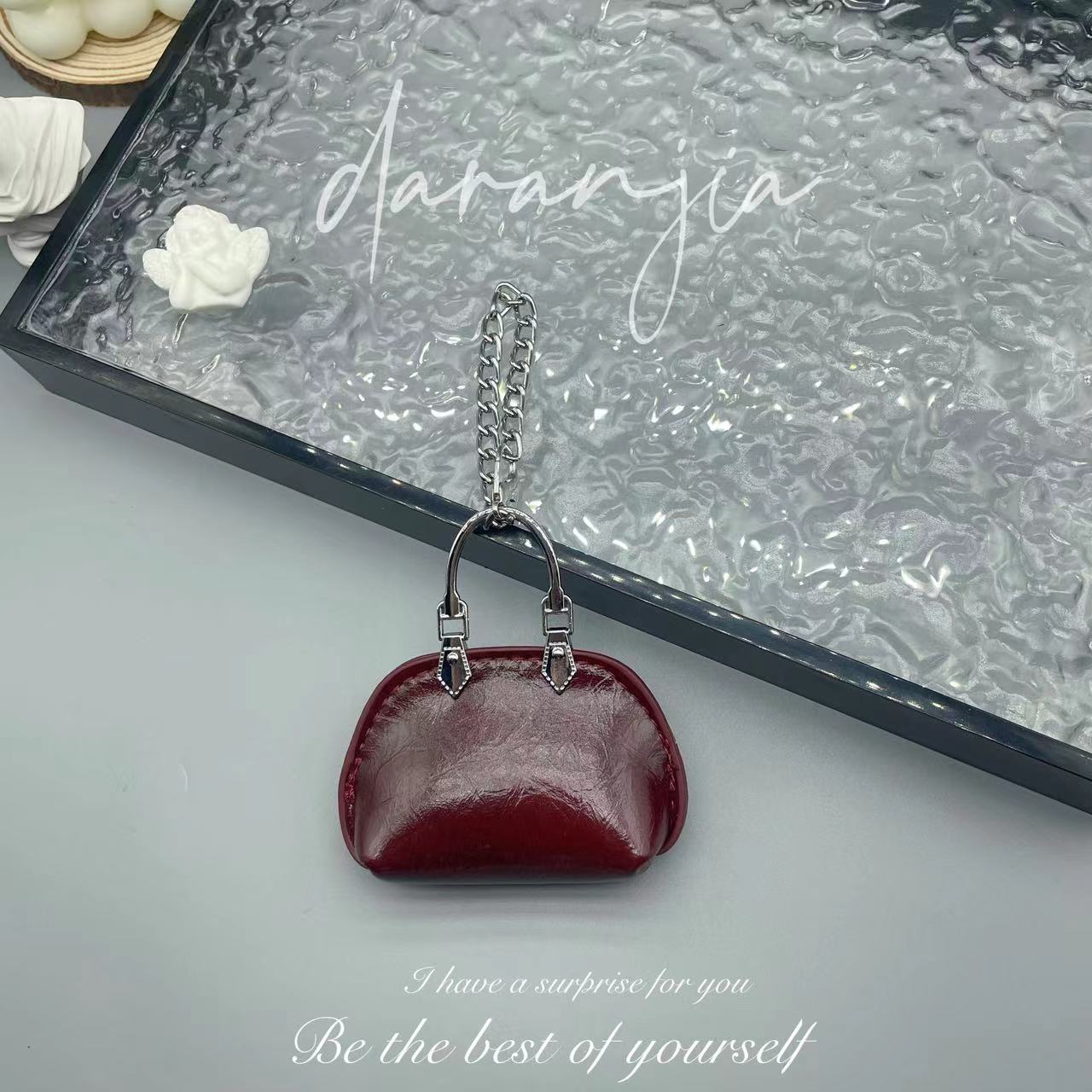 New Mini Small Bag Exquisite Handbag Pendant High-Grade Chain Little Shell Bag Keychain Exquisite Small Bag Ornaments