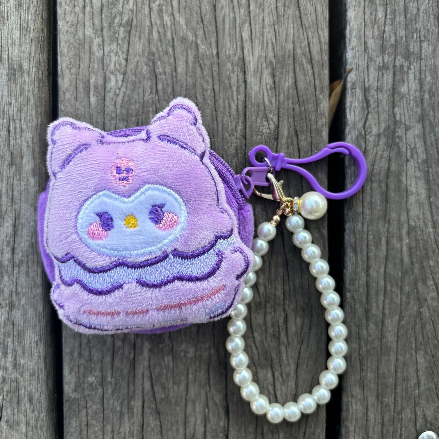 New Cute Cartoon Plush round Coin Purse Colorful round Coin Purse Storage Earphone Bag Small Gift