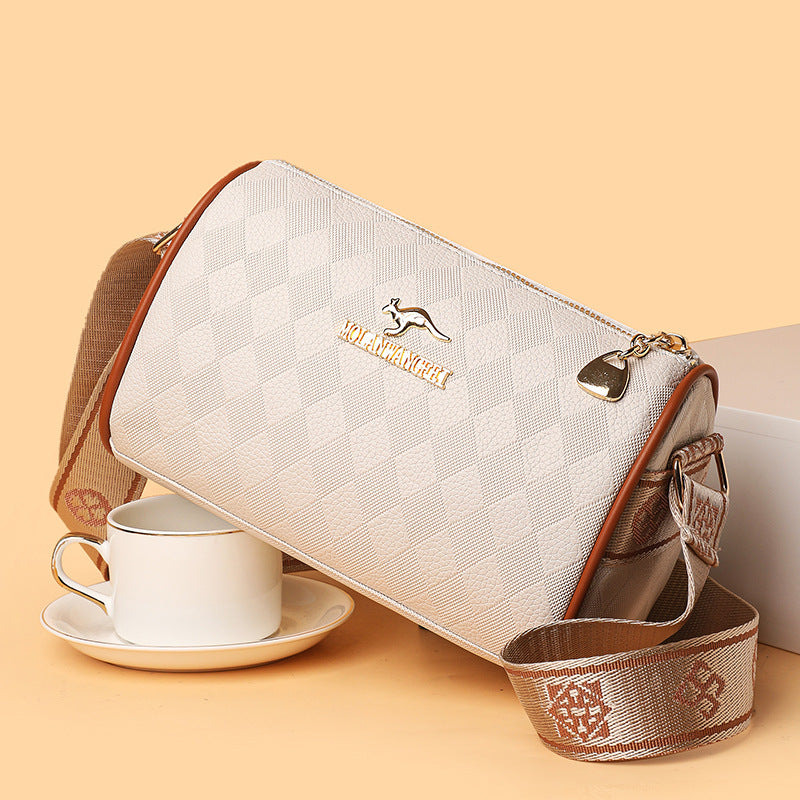 Boston Pillow Bag Women's Fashionable New Fashionable Western Style Wide Shoulder Strap High-End Shoulder Messenger Bag