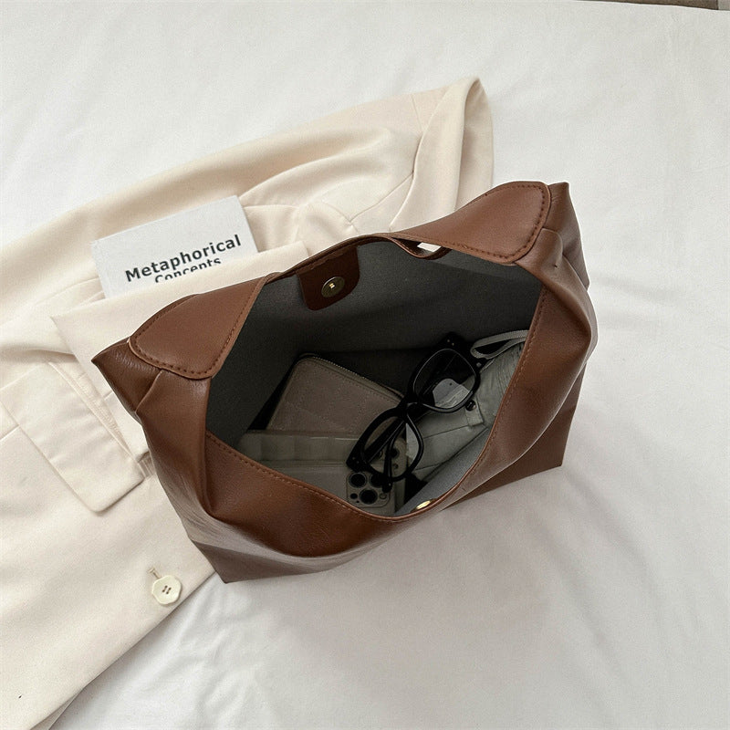 2026 New Fashion Large Capacity Tote Bag Women's Soft PU Shoulder Bag Casual Everyday Style