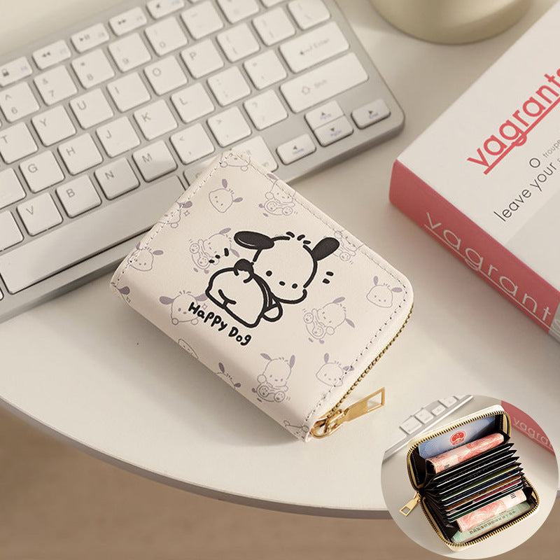 New Expanding Card Holder Zipper Wallet Certificate Good-looking High-Grade Children Student Waterproof Bear Female Male