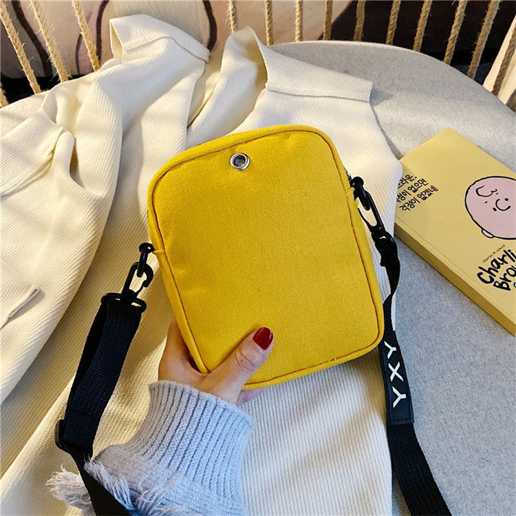 Women's Korean-Style Canvas Messenger Bag New Student Fresh Clutch Shoulder Bag
