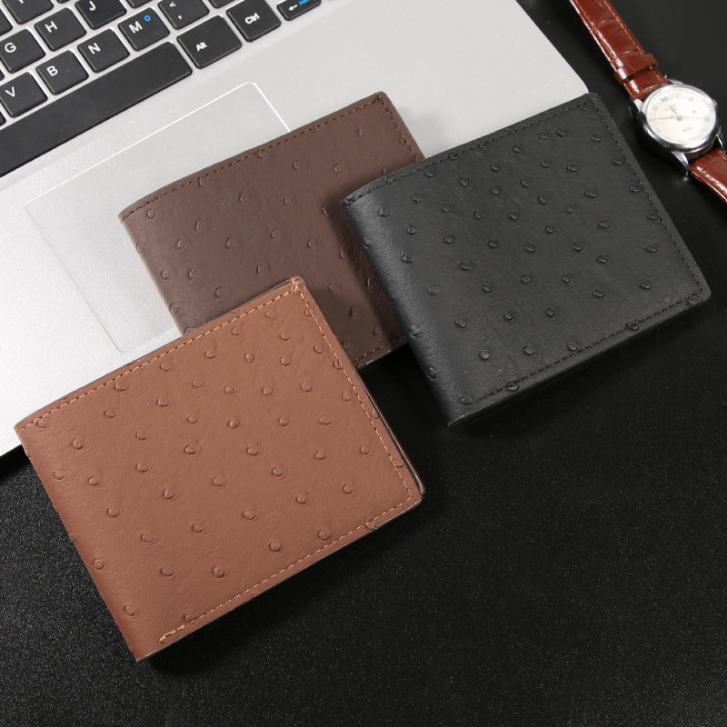 Men's Card Holder Wallet Short Design Business Leisure Dual-Use Wear-Resistant Practical