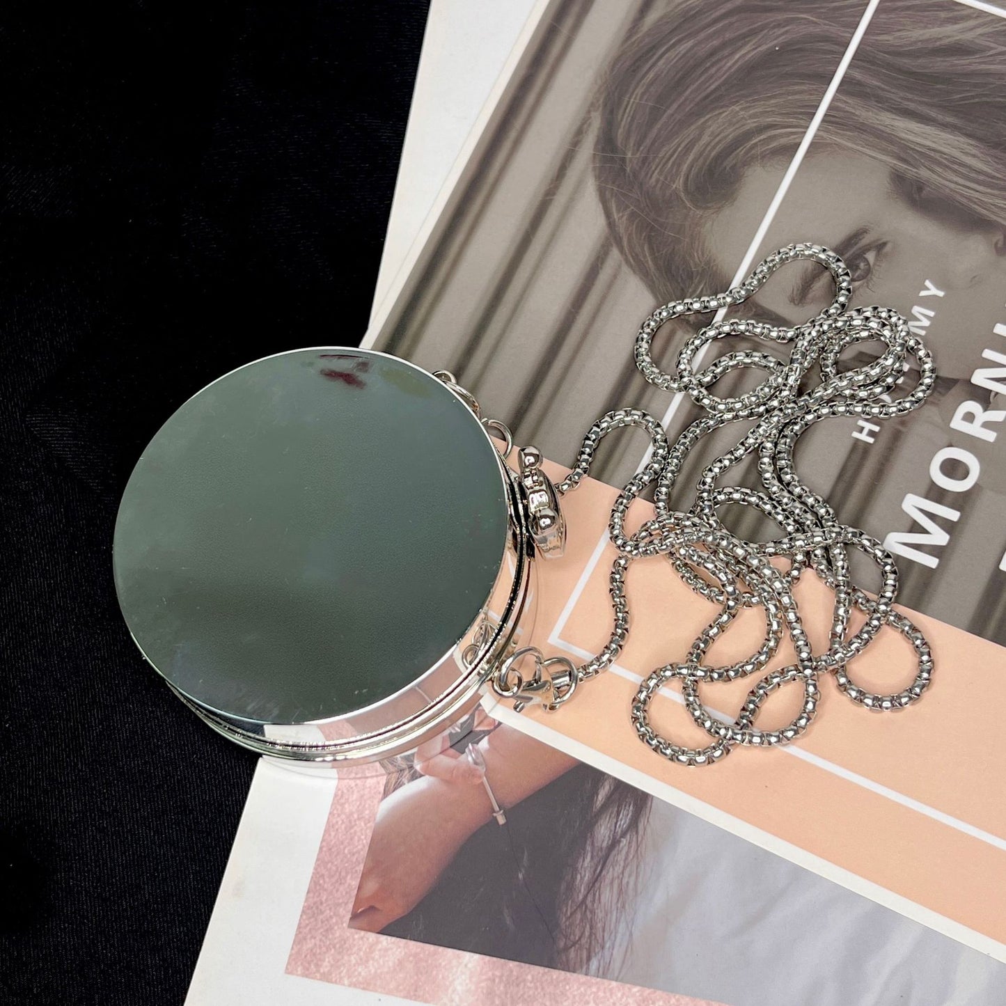 Personalized Mini Acrylic Small round Biscuit Small Bag Girl's Fashion All-Match Shoulder Crossbody Accessory Bag
