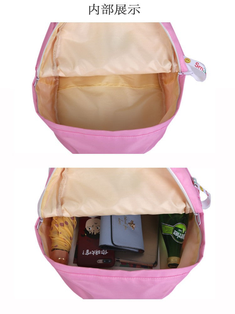 Men's and Women's Nylon Backpack Airpillow Straps Large Capacity School Bag