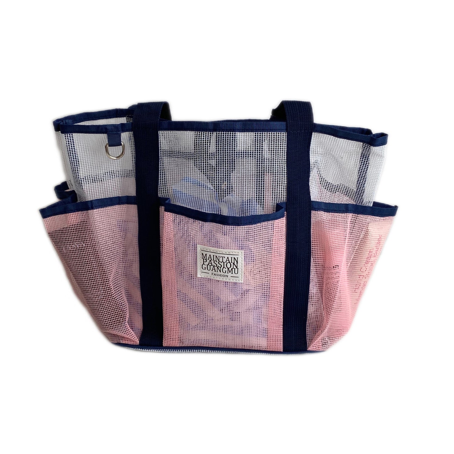 Mesh Multi-layer Travel Tote Bag with Large Capacity for Beach, Swimming, and Daily Storage