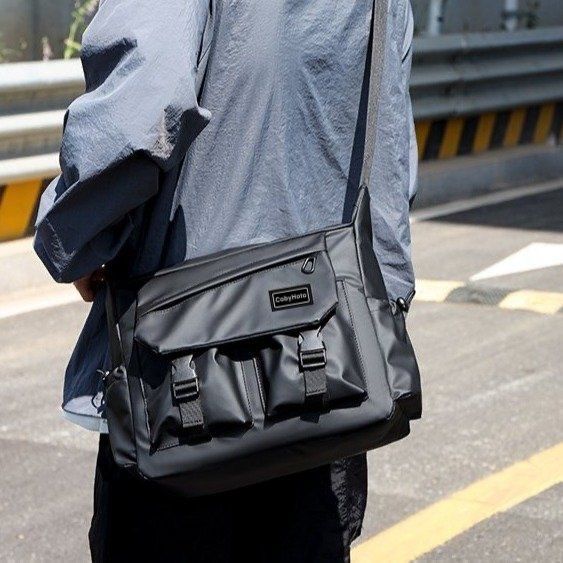 Crossbody Bag Men's Japanese Style Trendy Casual All-Matching Commuter Shoulder Bag Large Capacity Sports Outdoor Bag