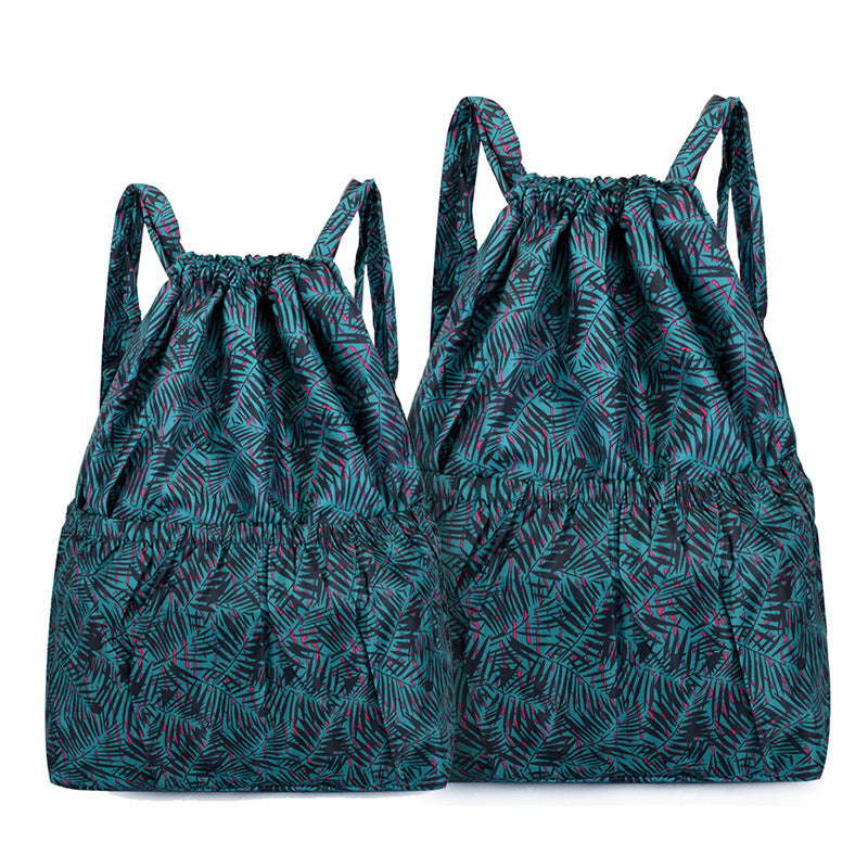 Women's Backpack Fashion Drawstring Backpack Hot Air Balloon Printing Lightweight and Large Capacity Suitable for Daily Travel