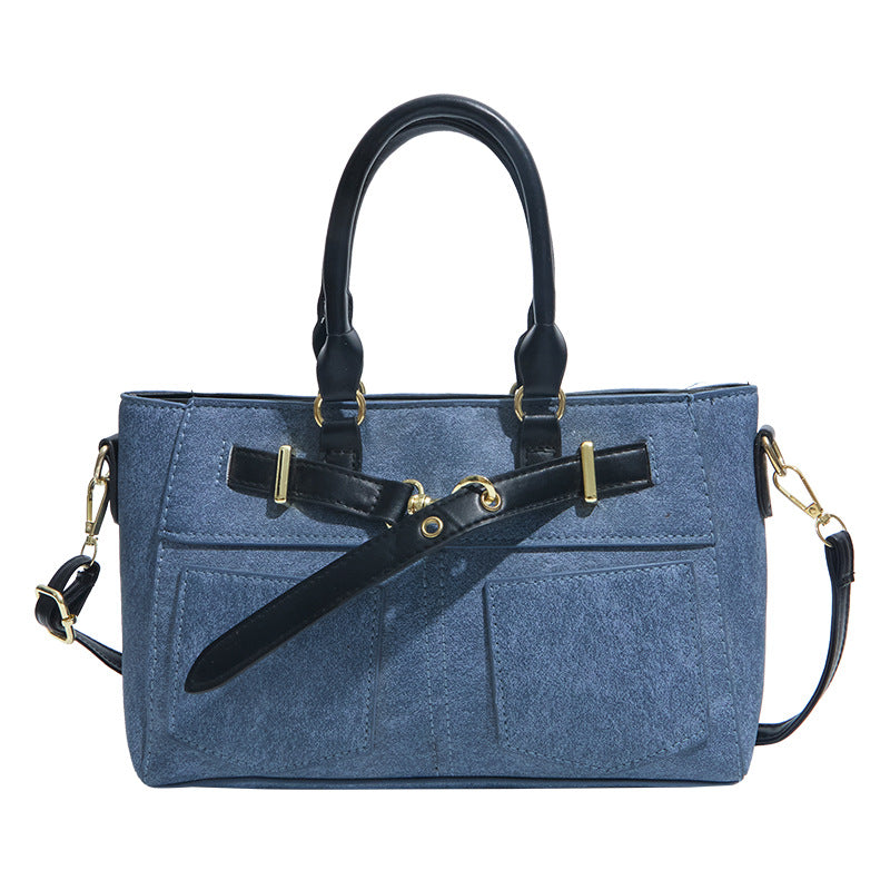 2025 Winter New Korean Style Large Capacity Tote Bag with PU Material and Simple Urban Design, Perfect for Daily Use