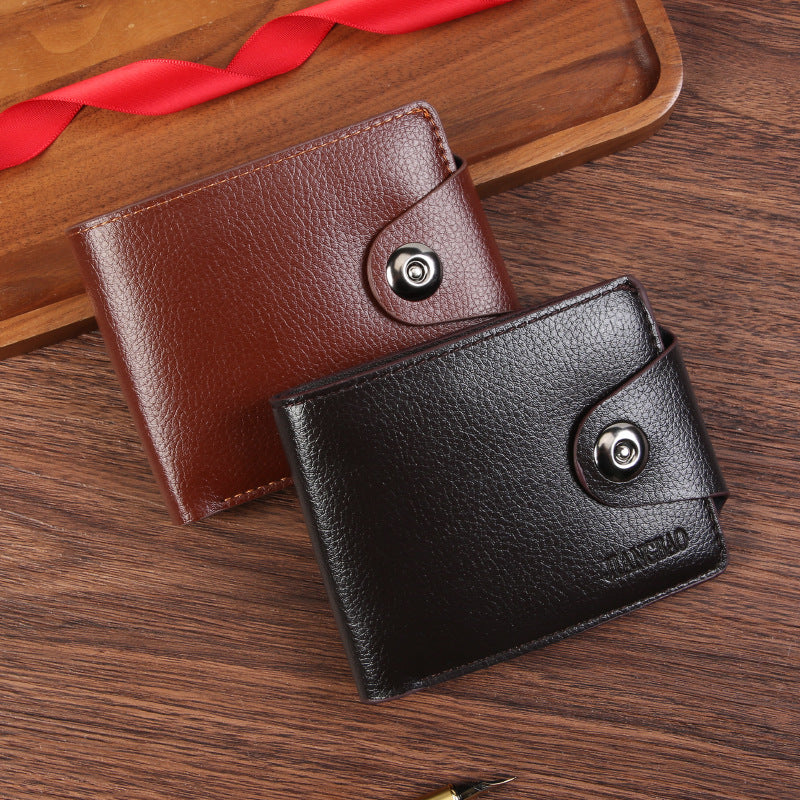 Stylish Men's Business Wallet with Magnetic Clasp and Multiple Card Slots for Everyday Use