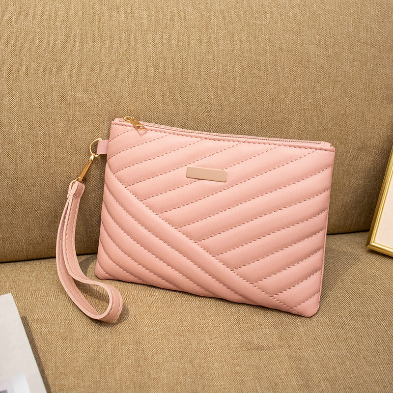 Embroidered Phone Bag for Women Large Capacity New Fashion All-Match Rhombus Clutch