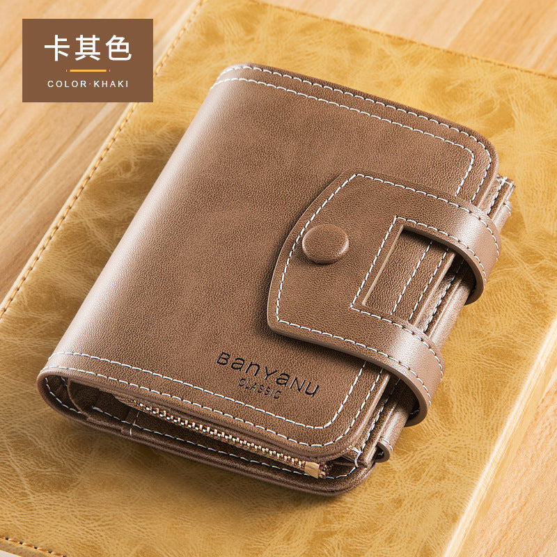 Good-looking Men's Short Wallet New Simple Driver's License Wallet Fashion Brand Youth Wallet