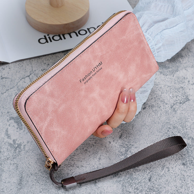 Women's Clutch Long Wallet New Korean Style Multifunctional Card Holder Mobile Phone Bag Coin Purse