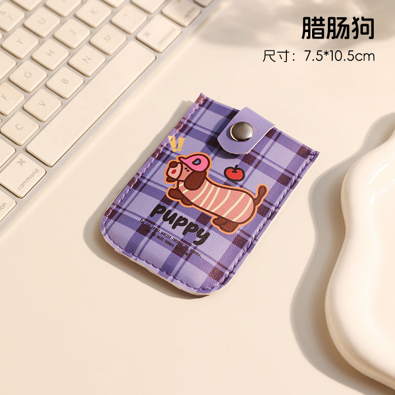 Cartoon Pull-out Card Holder Female Cute Portable Card Holder Multiple Card Slots ID Storage Bag Personality Student Small Card Clamp