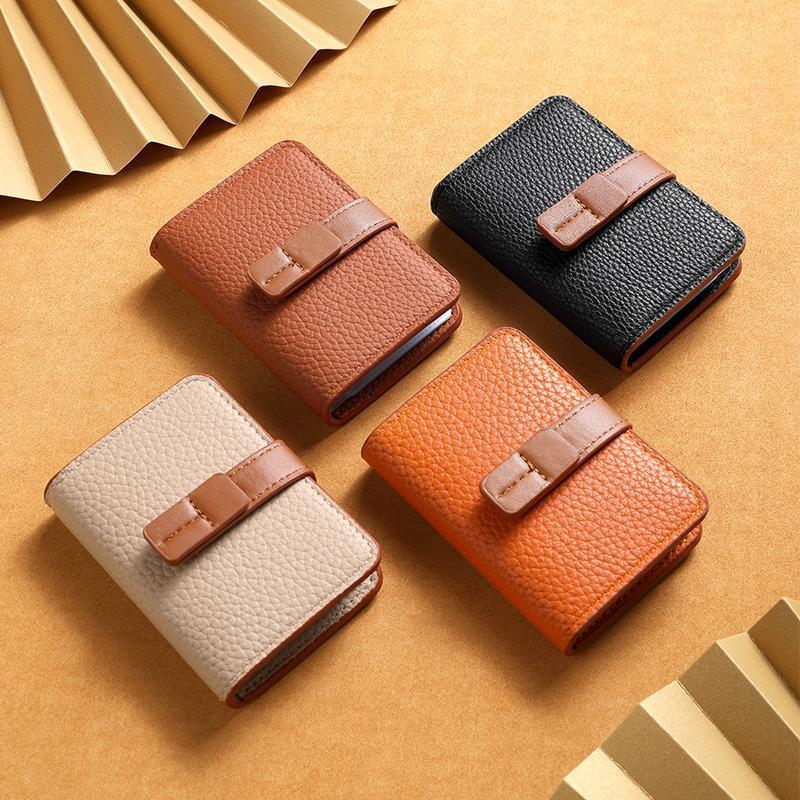 Leather Certificate Card Holder Women's Small New Driving License Card Bag Two-in-One Large Capacity Multiple Card Slots