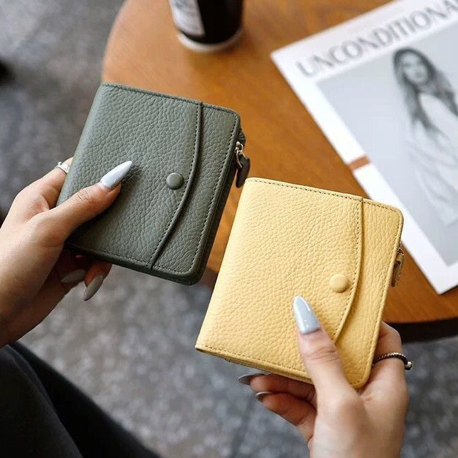 Compact Wallet for Women with Zipper Card Holder, Multi-Card Slots, ID & Cash Organizer, Urban Minimalist Design