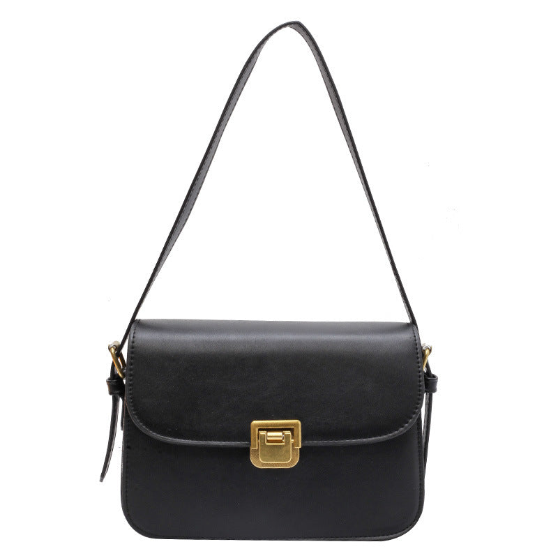 Urban Simple Style Lock Messenger Bag Multi-Functional Inner Bag Design Everyday Joker Fashion Small Square Bag