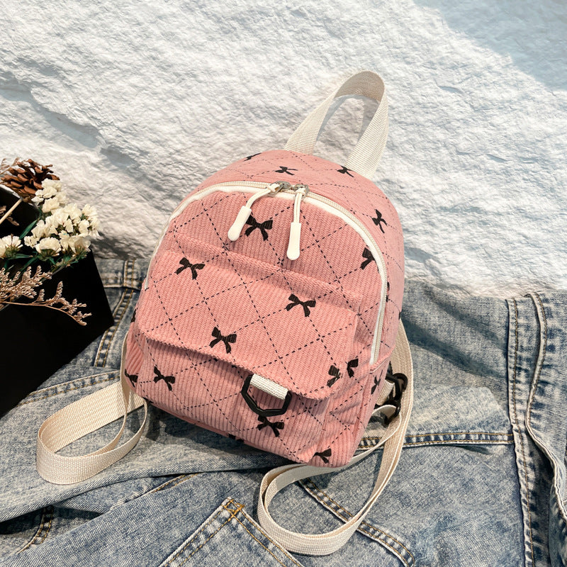 Backpack Sweet Bow New Korean Style Girl Large Capacity Leisure Mini Backpack