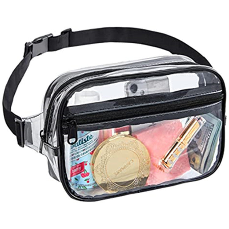 Transparent PVC Waist Bag for Outdoor Sports, Waterproof Phone & Essentials Holder with Clear Design