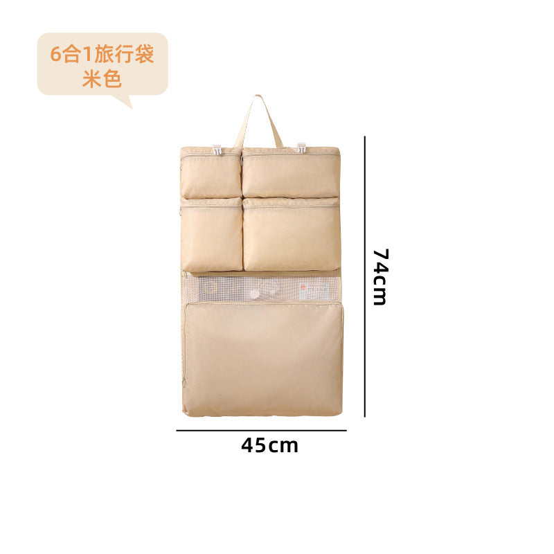 6-in-1 Travel Organizer Bag with Cute Puppy Design for Clothes, Toiletries, and Accessories - Foldable and Compact
