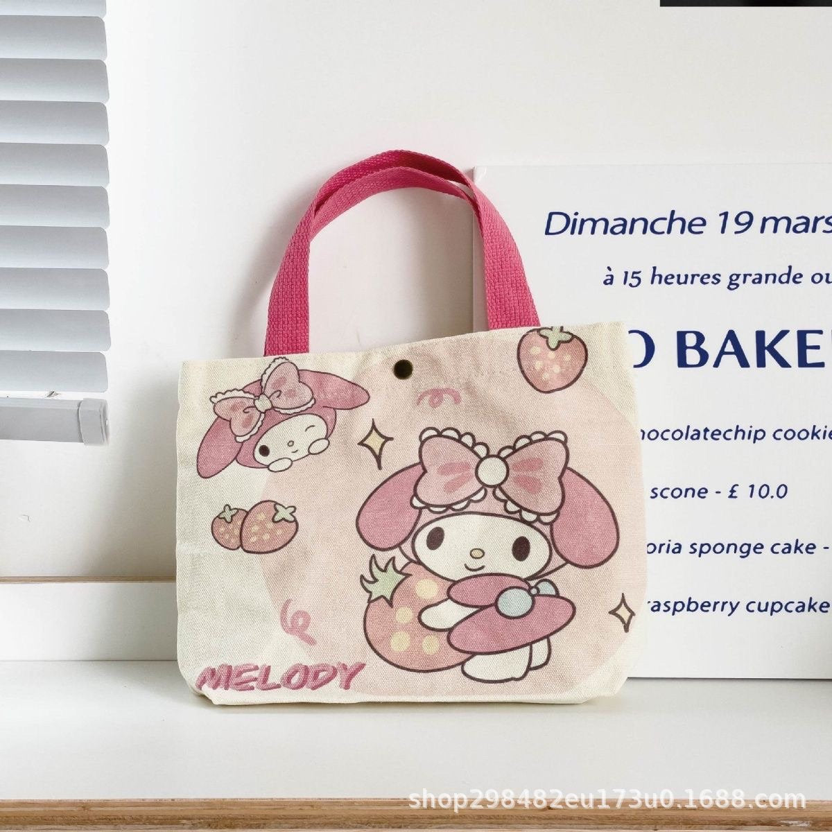 Cute Cartoon Canvas Tote Bag for Daily Use, Perfect for Students and Office Workers with Pochacco Design