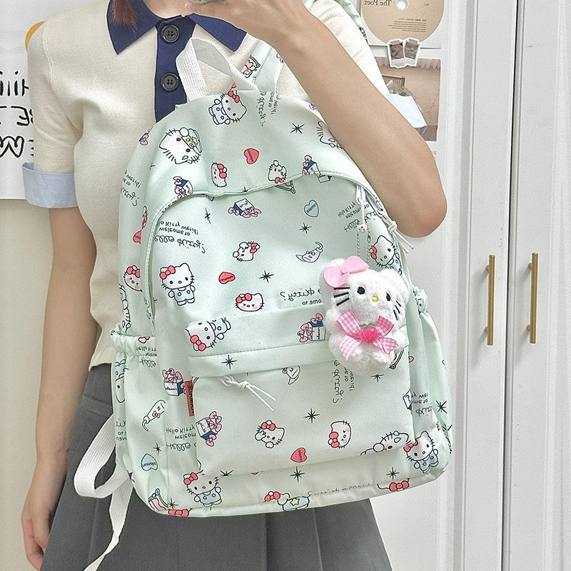 Women Backpack Cute Hello Kitty Cartoon Backpack Children Student School Bag