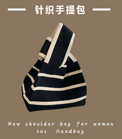 Vest Bag Women's Korean Knitted New Year Knitted Bag Hand Bag Knitted Oblique Bag