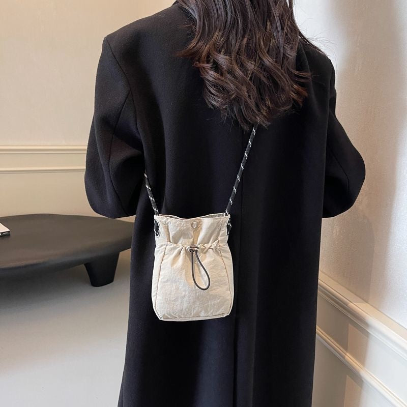 Spring New Women's Bag Nylon Casual Messenger Bag Convenient Travel Mobile Phone Bag Simple All-Match Shoulder Small Square Bag