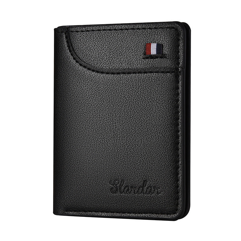 Wallet Men's Vertical Coin Purse Trendy Large Capacity Card Holder Ultra-Thin Document Package Student Carry-on Credit Card