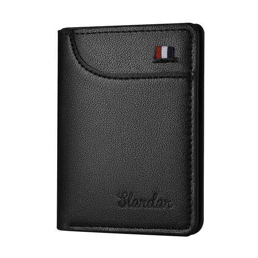 Wallet Men's Vertical Coin Purse Trendy Large Capacity Card Holder Ultra-Thin Document Package Student Carry-on Credit Card