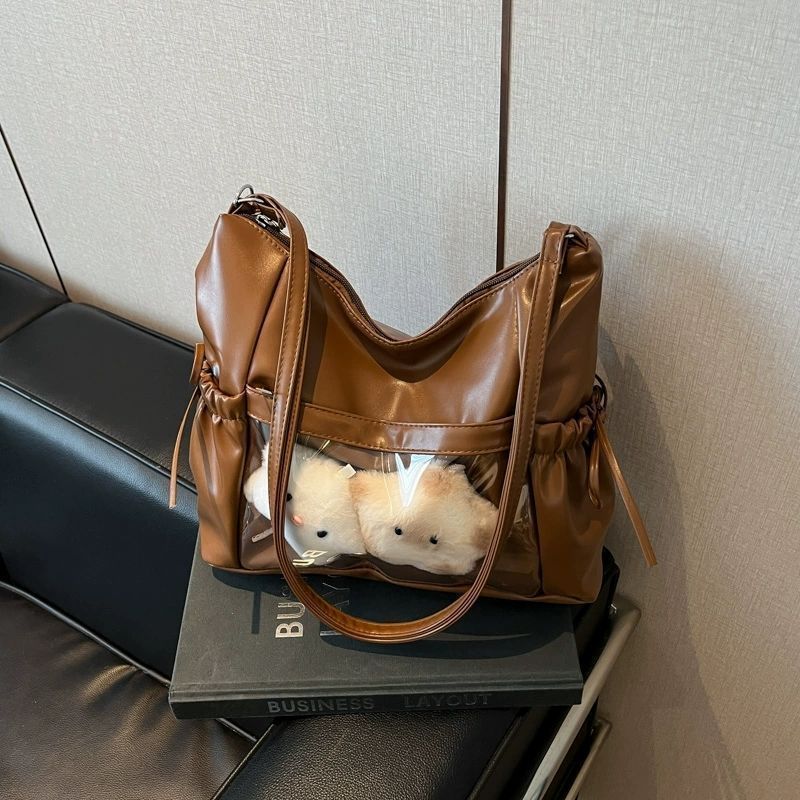 Japanese Bow Cartoon Backpack Female Secondary College Class Commuting Large Capacity One Shoulder Crossbody Backpack
