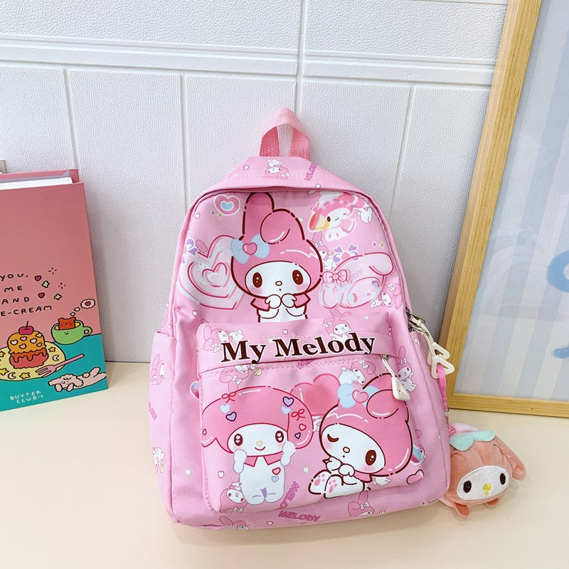 Fashion Children's Bags Cartoon Kindergarten Backpack Hello Kitty Cute Girl Portable All-Match Schoolbag