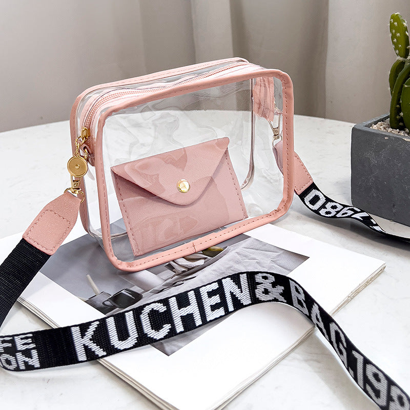 Women's Bag New Korean Style Transparent Jelly Pack Trendy Messenger Bag