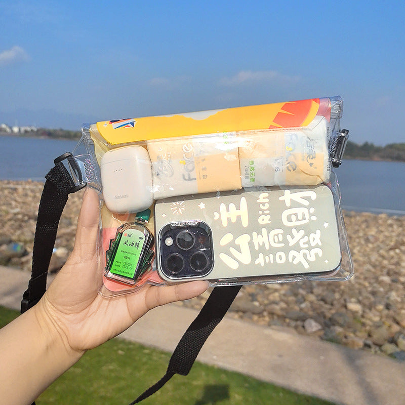 Three-Layer Sealed Transparent Mobile Phone Waterproof Bag Suitable for Swimming Mountaineering Beach Outdoor Sports