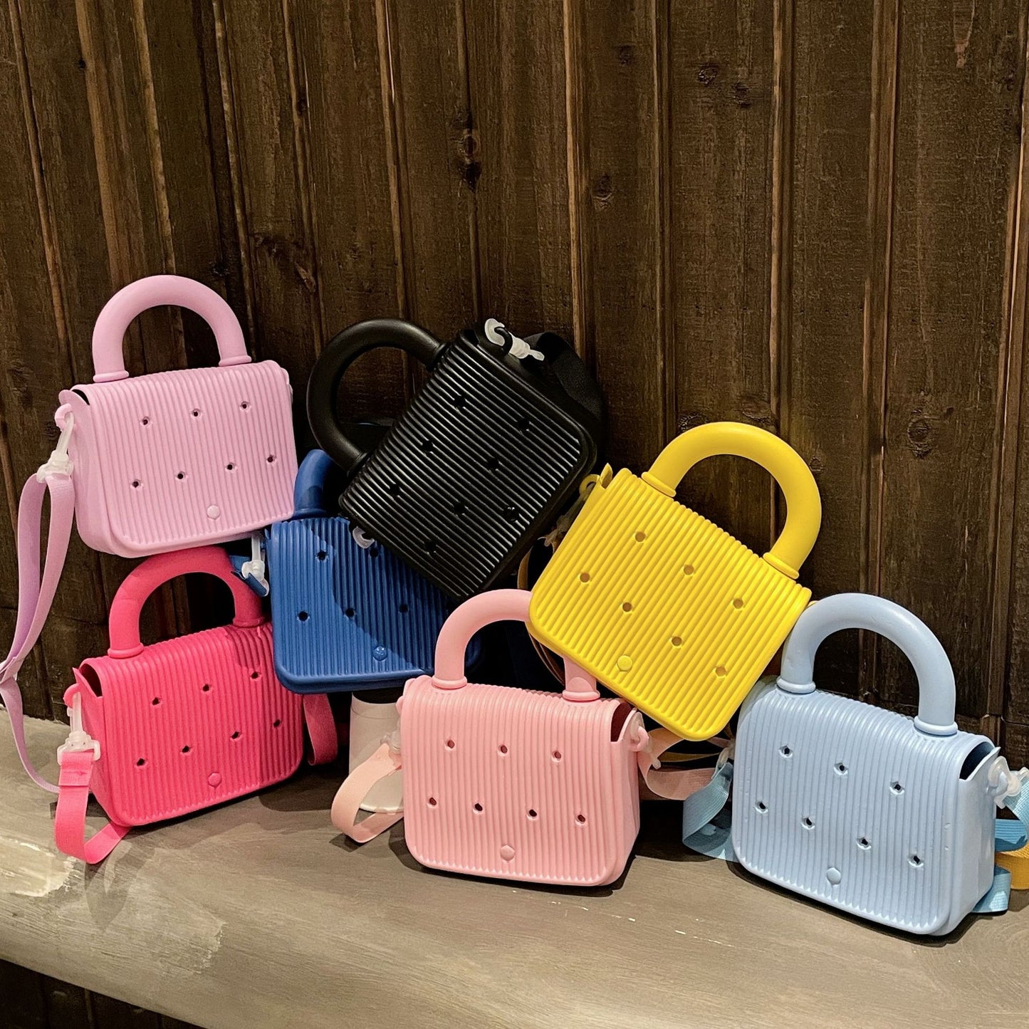 Exquisite Mini Small Square Bag Eva Solid Color Shoulder Strap Portable Minimalist Wear Match Unlock Commuter Dating All-Matching