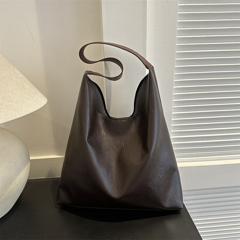 2026 New Fashion Large Capacity Tote Bag Women's Soft PU Shoulder Bag Casual Everyday Style